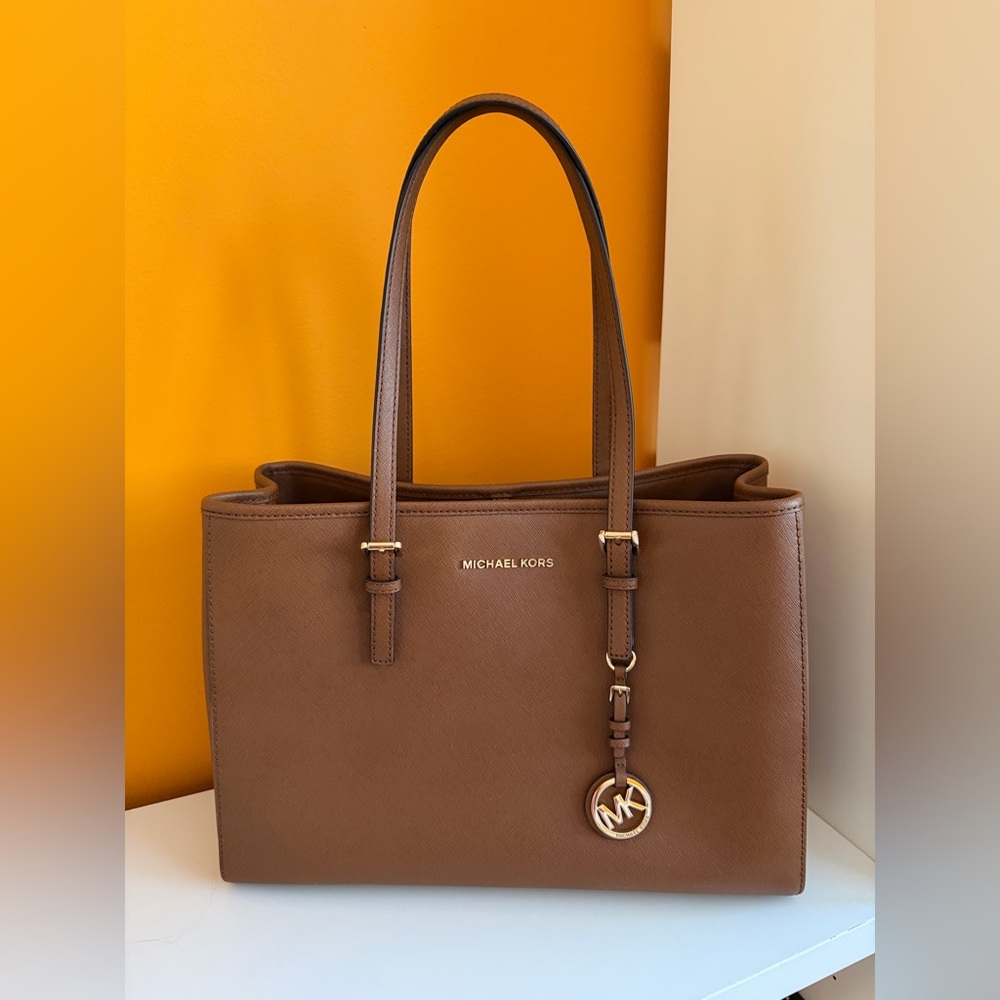 Michael Kors Honey Brown Leather Tote Bag